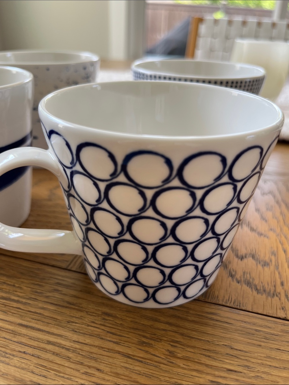 NWOT Royal Doulton Blue and White Pacific Patterned Mug Set - 6 Piece - Picture 4 of 10